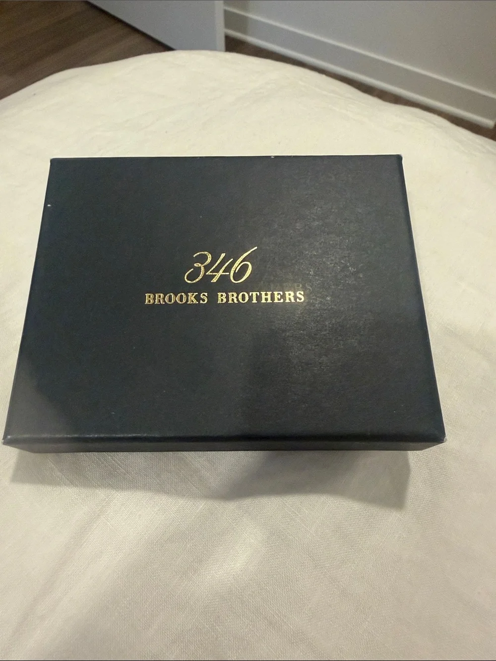 Brooks Brothers Dark Brown Leather Wallet with Gift Box